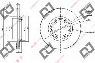 DJ PARTS bd1063 -  Тормозной диск